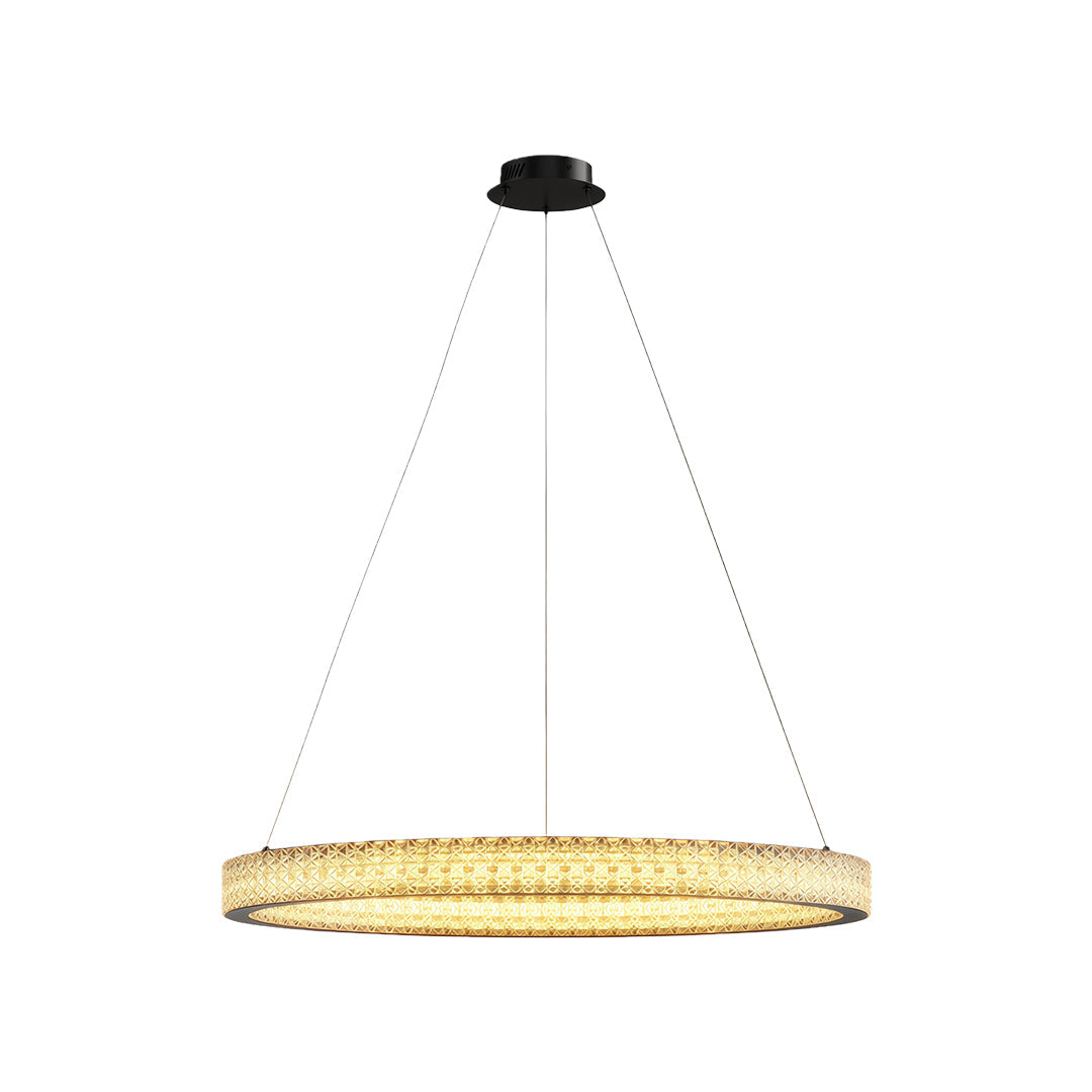 Circular Modern Copper Chandelier – Luxury Ceiling Light Fixture