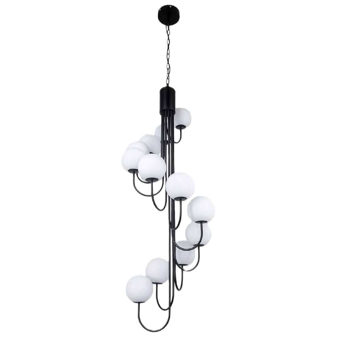 Spiral Globe Chandelier - Elegant French Ceiling Light Fixture