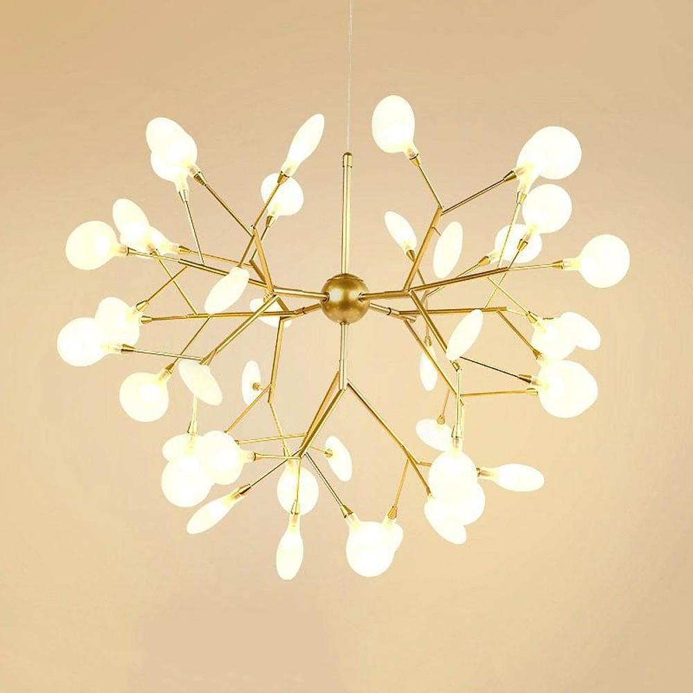 Modern Copper Sputnik Chandelier LED 45 Lights Creative Design