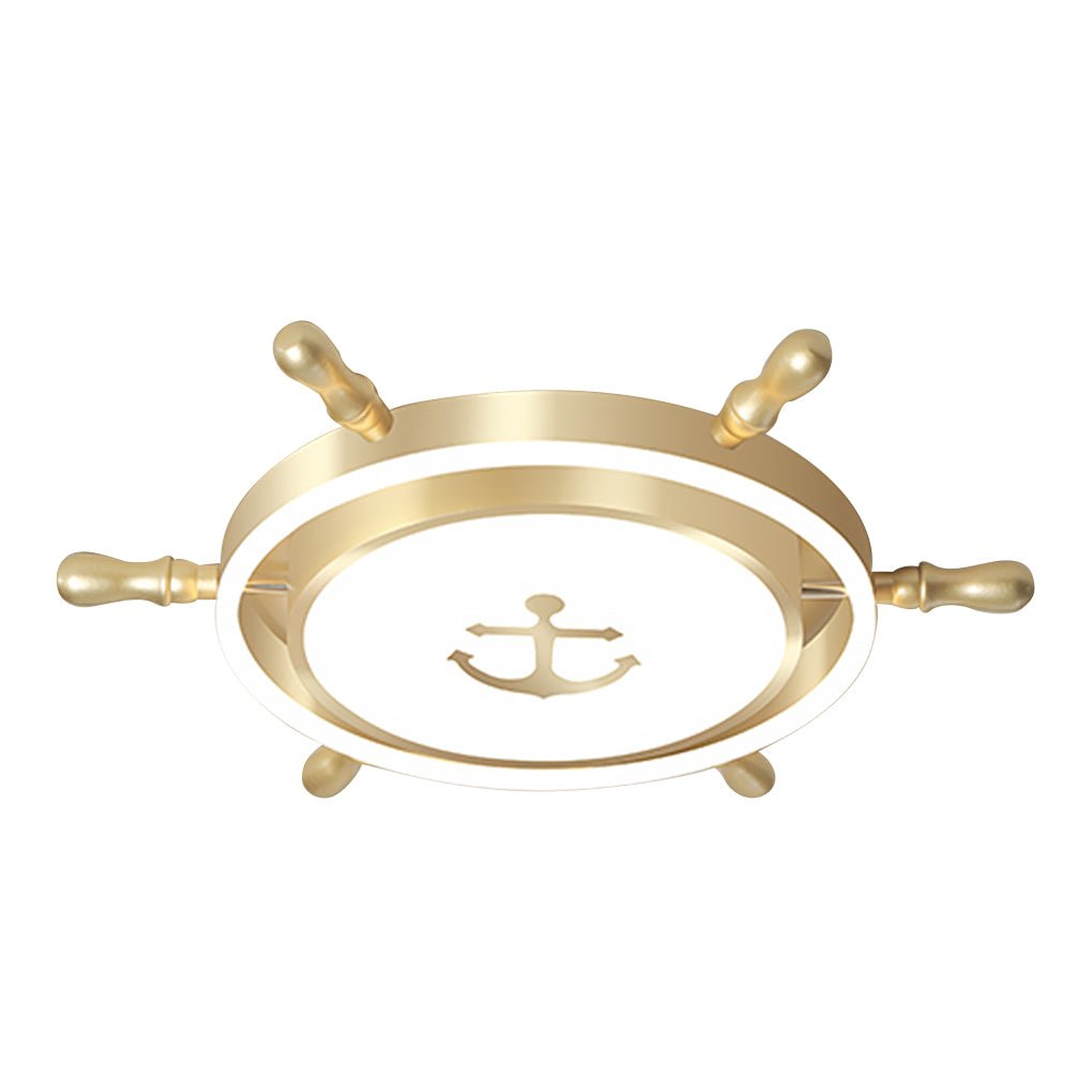 Mediterranean Cartoon Rudder LED Ceiling Lamp - High Transmittance Design