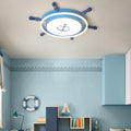 Mediterranean Cartoon Rudder LED Ceiling Lamp - High Transmittance Design