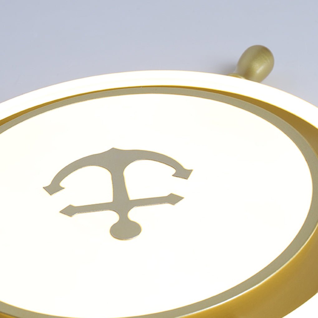 Mediterranean Cartoon Rudder LED Ceiling Lamp - High Transmittance Design