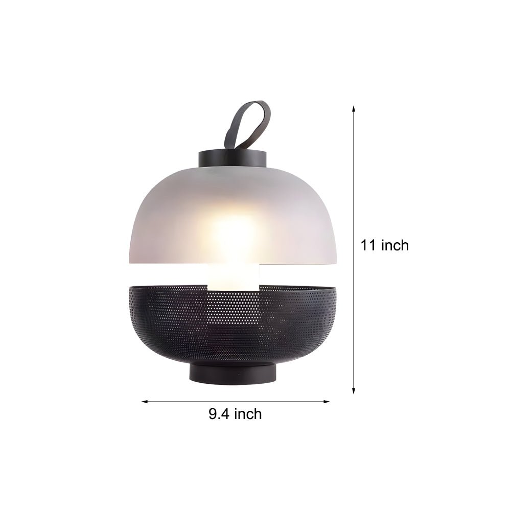 Mesh Metal and Frosted Glass LED Table Lamp - 11 Inch Modern Design, Energy Efficient Lighting for Home & Office Decor