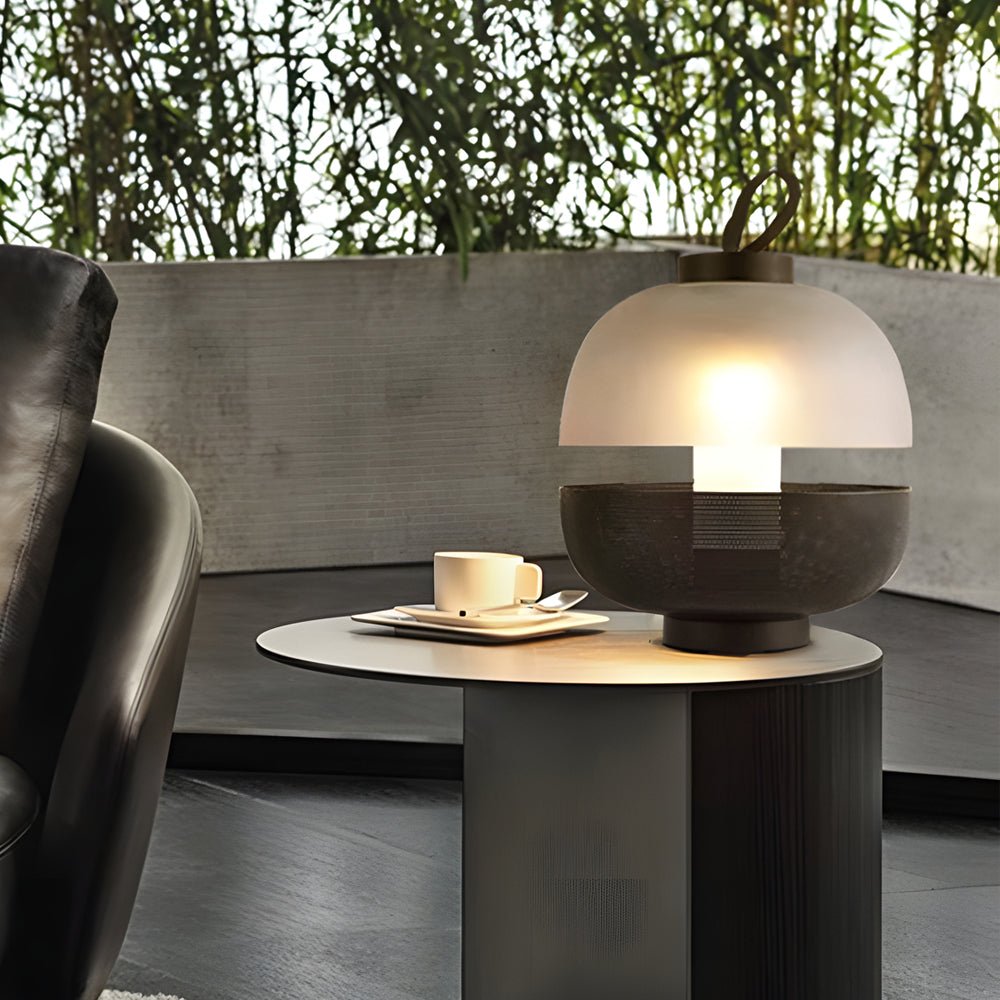 Mesh Metal and Frosted Glass LED Table Lamp - 11 Inch Modern Design, Energy Efficient Lighting for Home & Office Decor