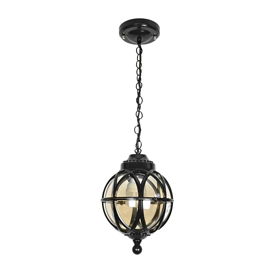 Metal Orb Pendant Light - Moisture Proof Outdoor Ceiling Globe