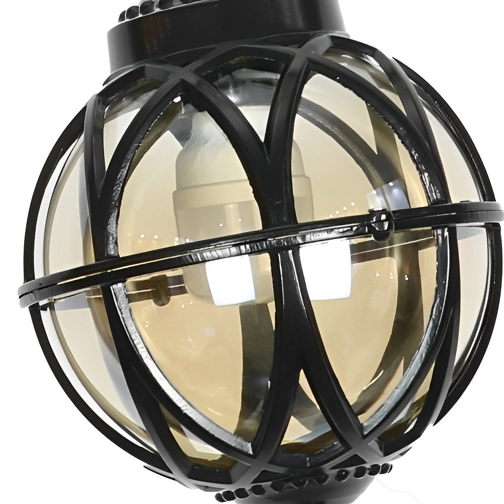 Metal Orb Pendant Light - Moisture Proof Outdoor Ceiling Globe