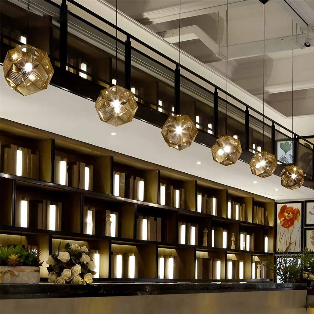 Modern Geometric Metal Shade Pendant Light Ceiling Fixture