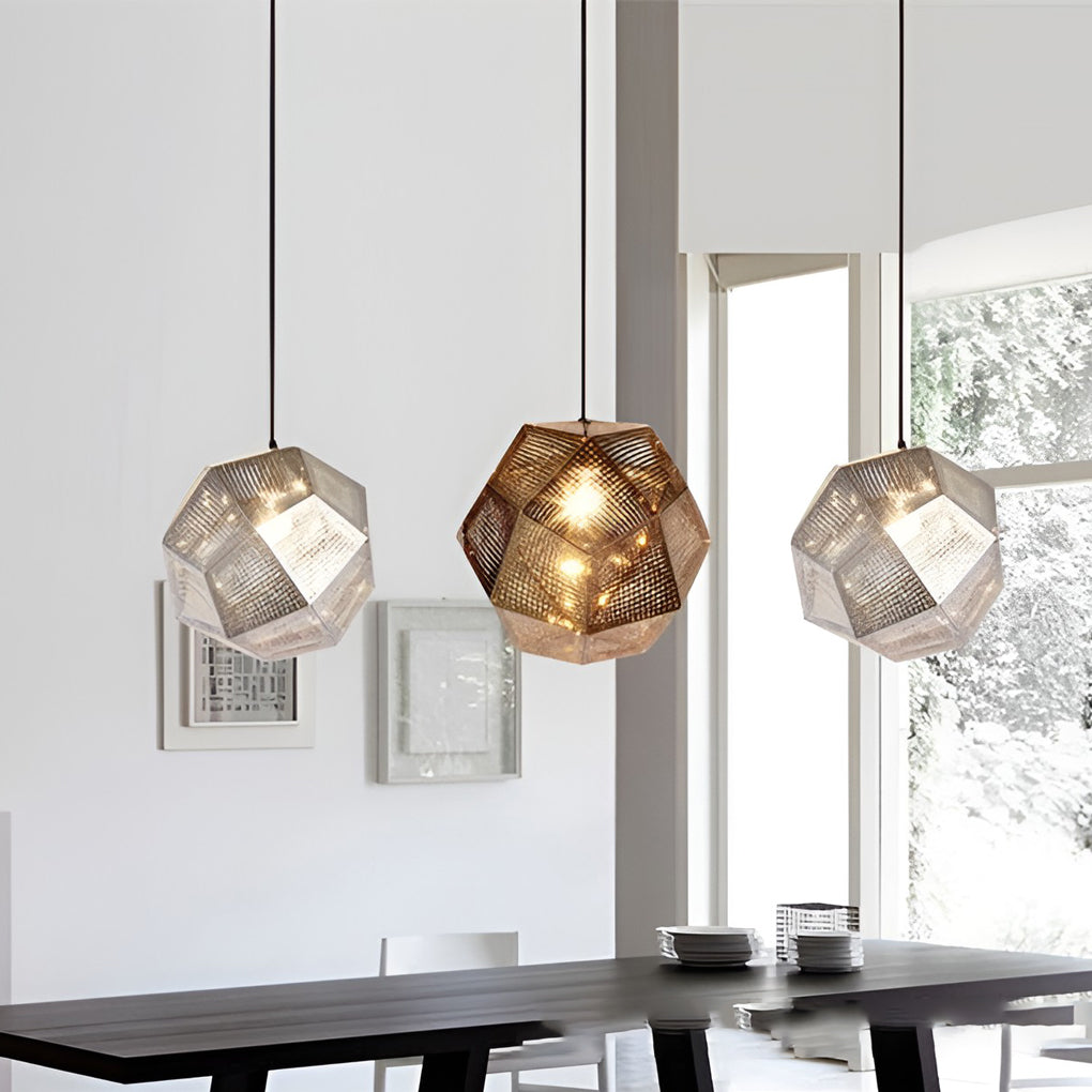 Modern Geometric Metal Shade Pendant Light Ceiling Fixture