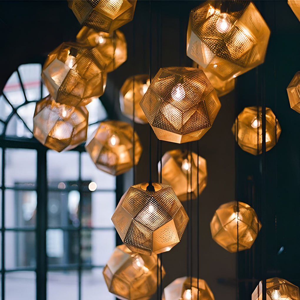 Modern Geometric Metal Shade Pendant Light Ceiling Fixture