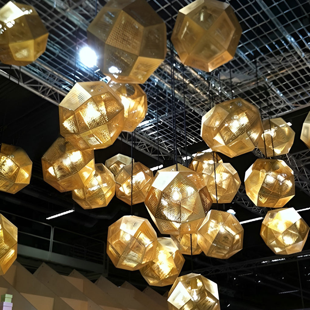 Modern Geometric Metal Shade Pendant Light Ceiling Fixture