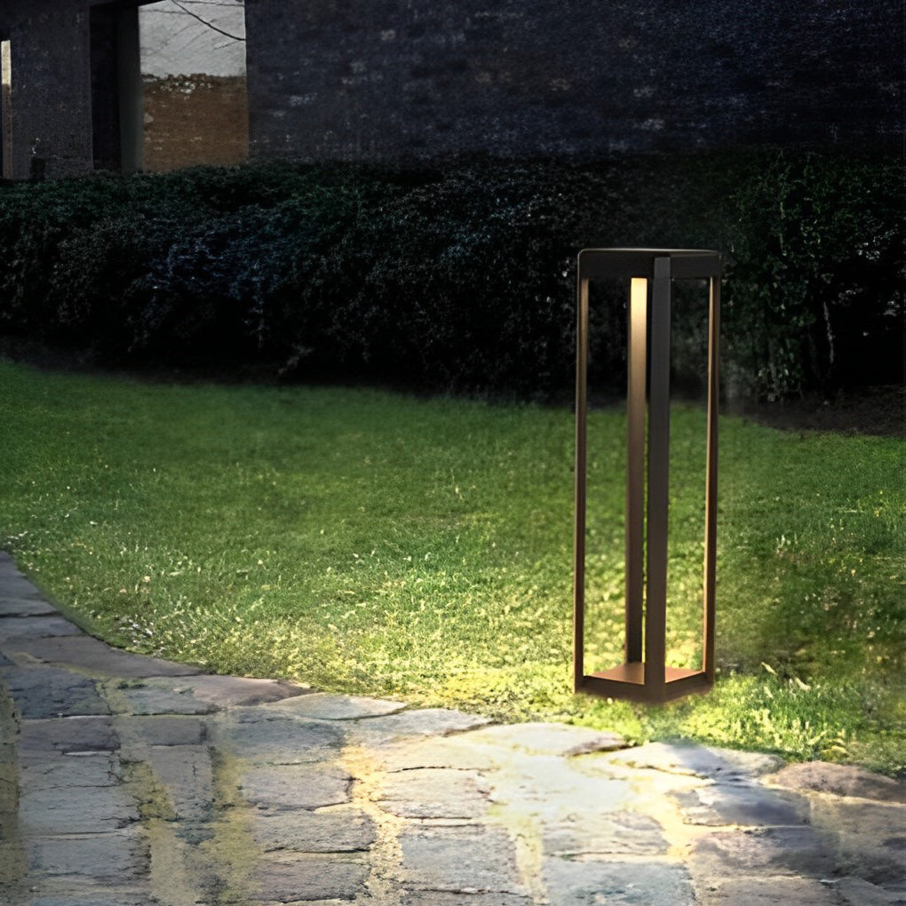 Modern Black Aluminum Solar Pathway Lights - Outdoor LED Lighting