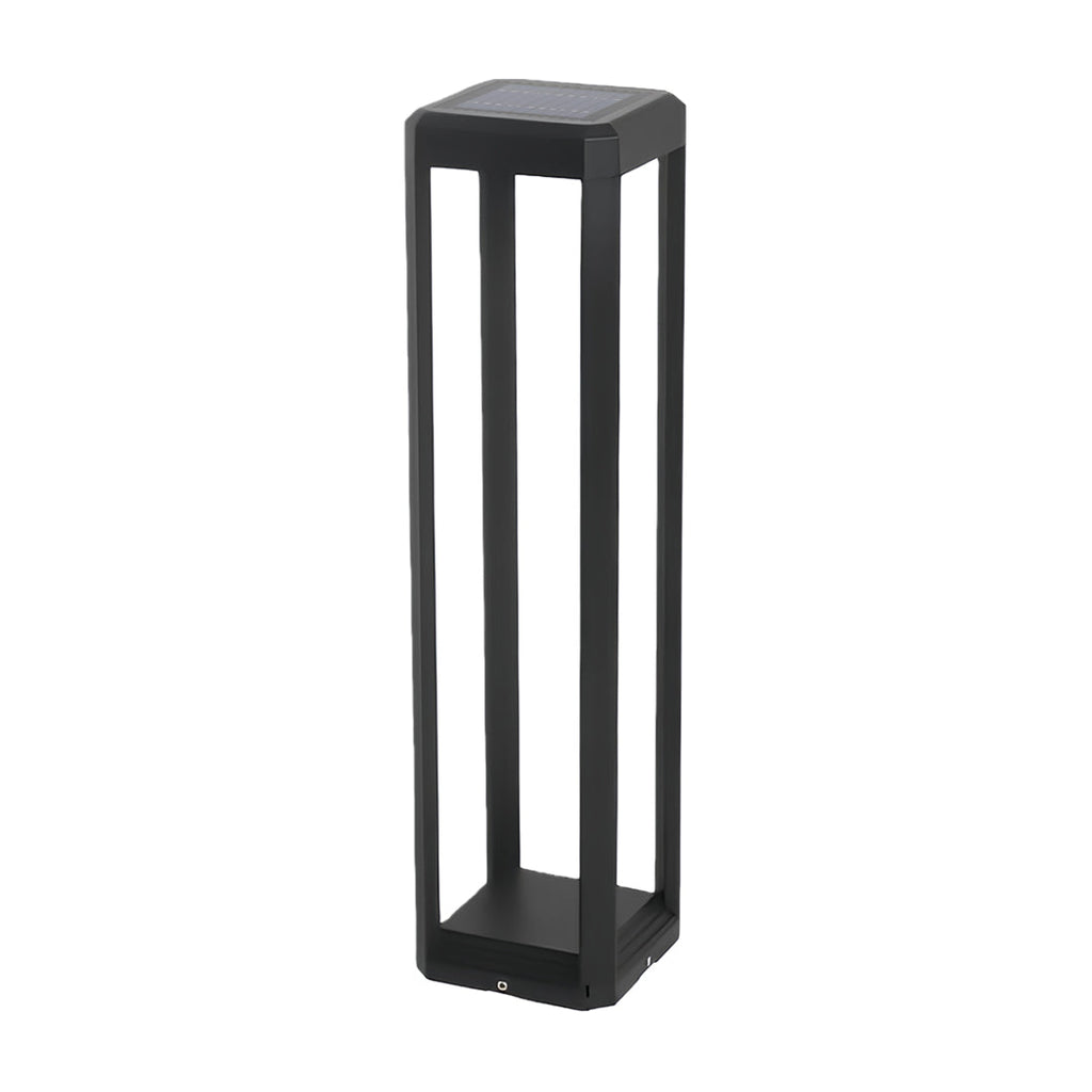 Modern Black Aluminum Solar Pathway Lights for Garden Lighting