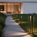 Modern Black Aluminum Solar Pathway Lights for Garden Lighting