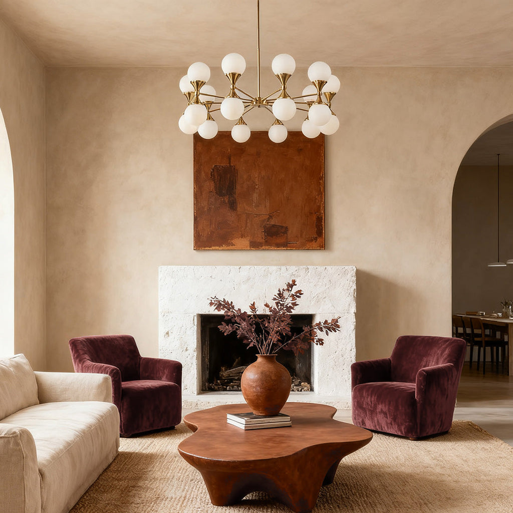 Bubble Glass Chandeliers - Stylish Full Copper Nordic Ceiling Light