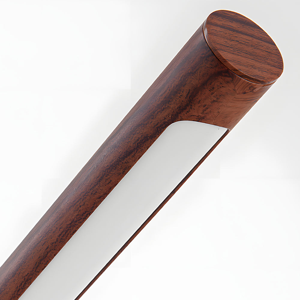 Mid Century Modern Wood Brass Linear LED Lamp