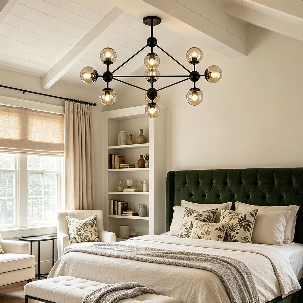 Midcentury Modern Molecular Ceiling Light Chandelier
