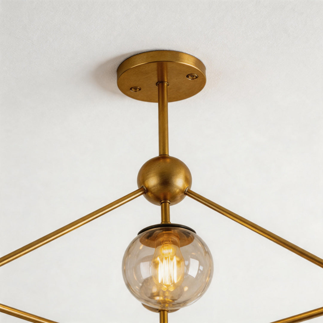 Midcentury Modern Molecular Ceiling Light Chandelier