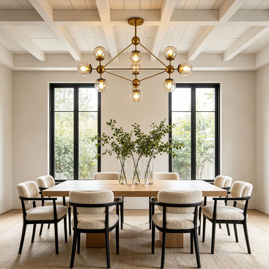 Midcentury Modern Molecular Ceiling Light Chandelier