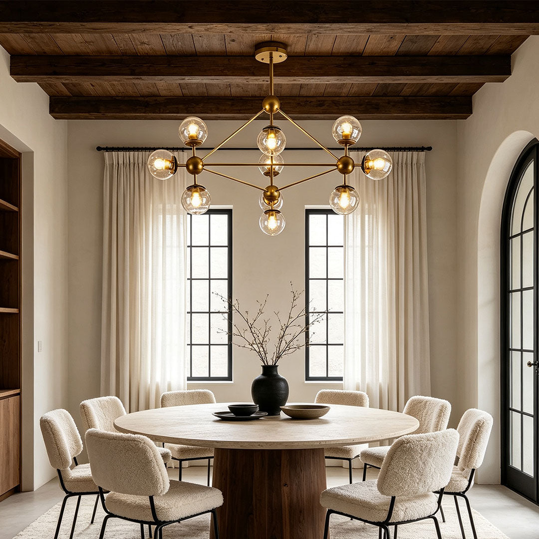 Midcentury Modern Molecular Ceiling Light Chandelier