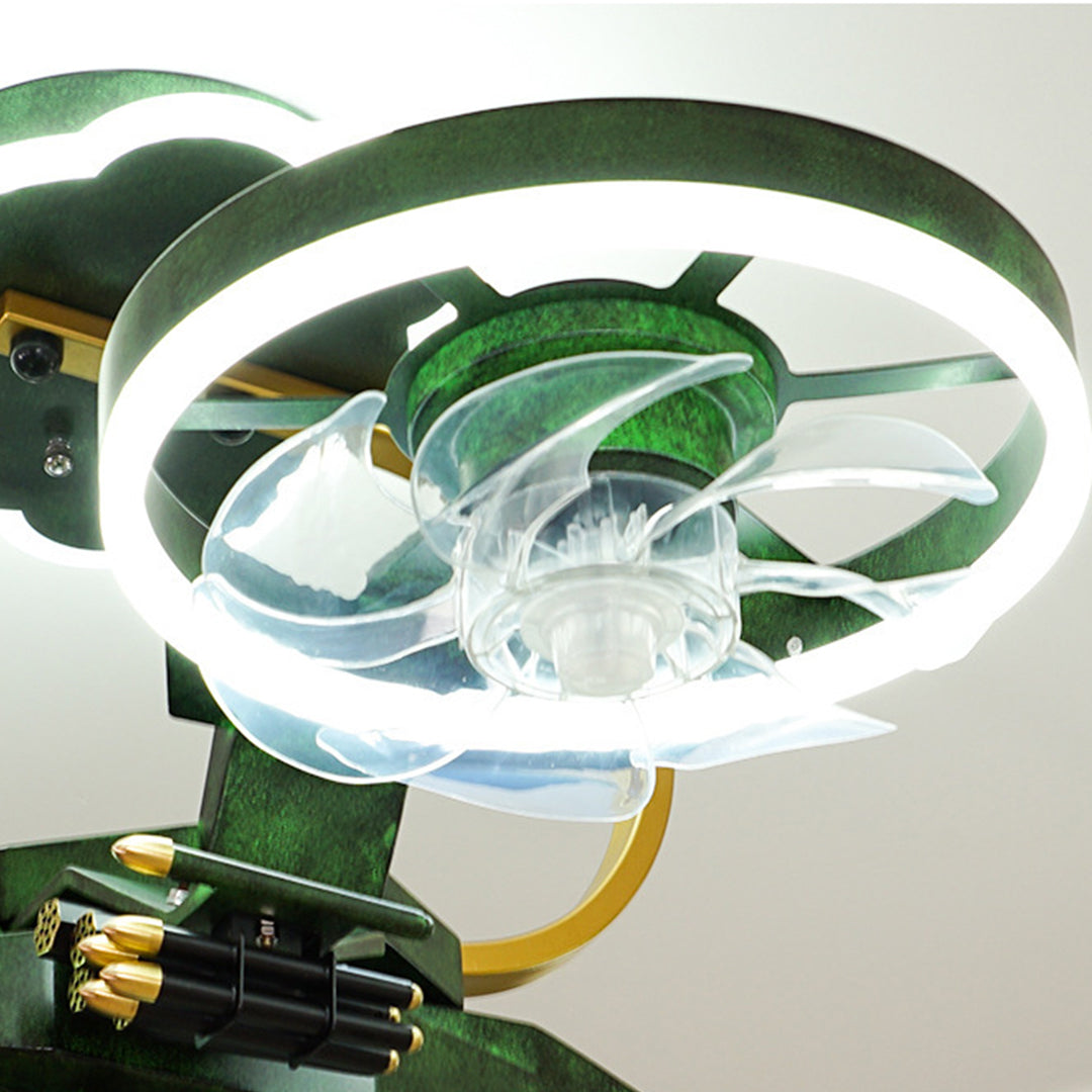 Airplane Ceiling Fan with Light - Kids LED Ceiling Fan Fixture