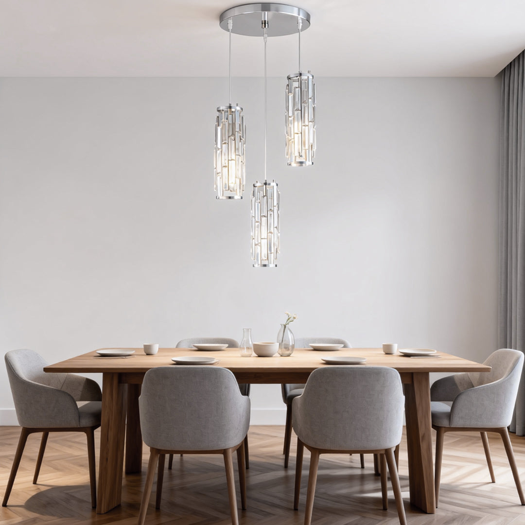 Mini Crystal Island Pendant Light - Creative Art Ceiling Fixture for Modern Spaces