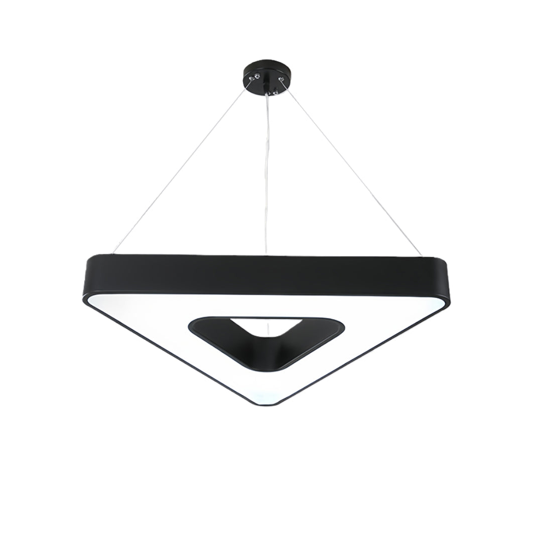 Black Modern Triangular LED Chandelier - Creative Ceiling Light