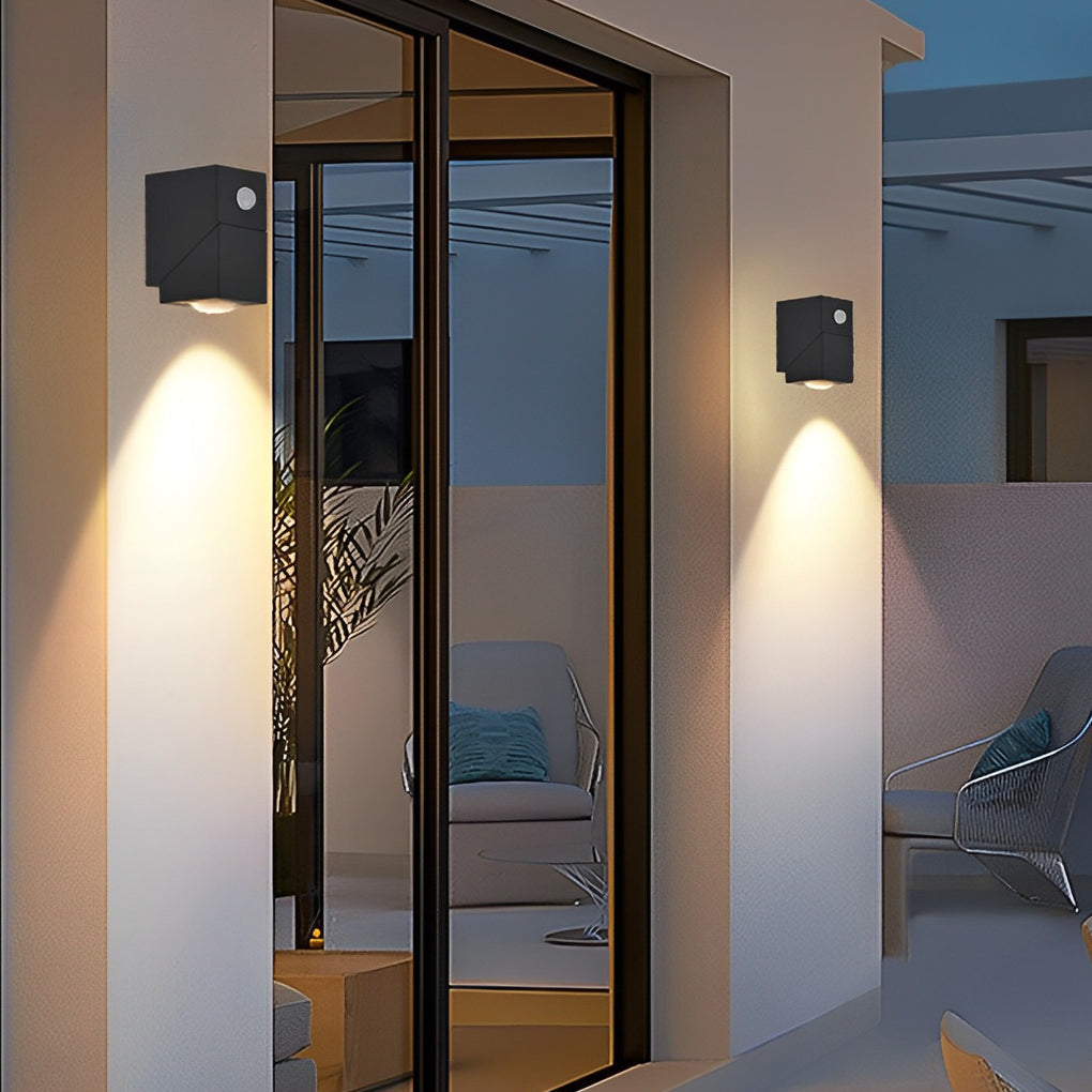 Up Down Outdoor Waterproof Black Sconce Light - Adjustable LED Fixture