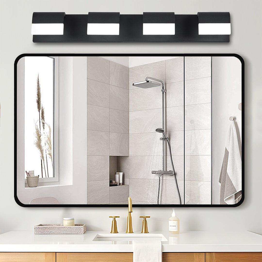 Black Vanity Lighting for Bathroom Makeup Mirror Light, Modern LED Wall Sconce, Dimmable Cosmetic Light Fixture, Stylish Glam Room Lighting, Adjustable Brightness, Easy Install for Home Decor, Contemporary Bathroom Accessories, Elegant Makeup Station Ligh
