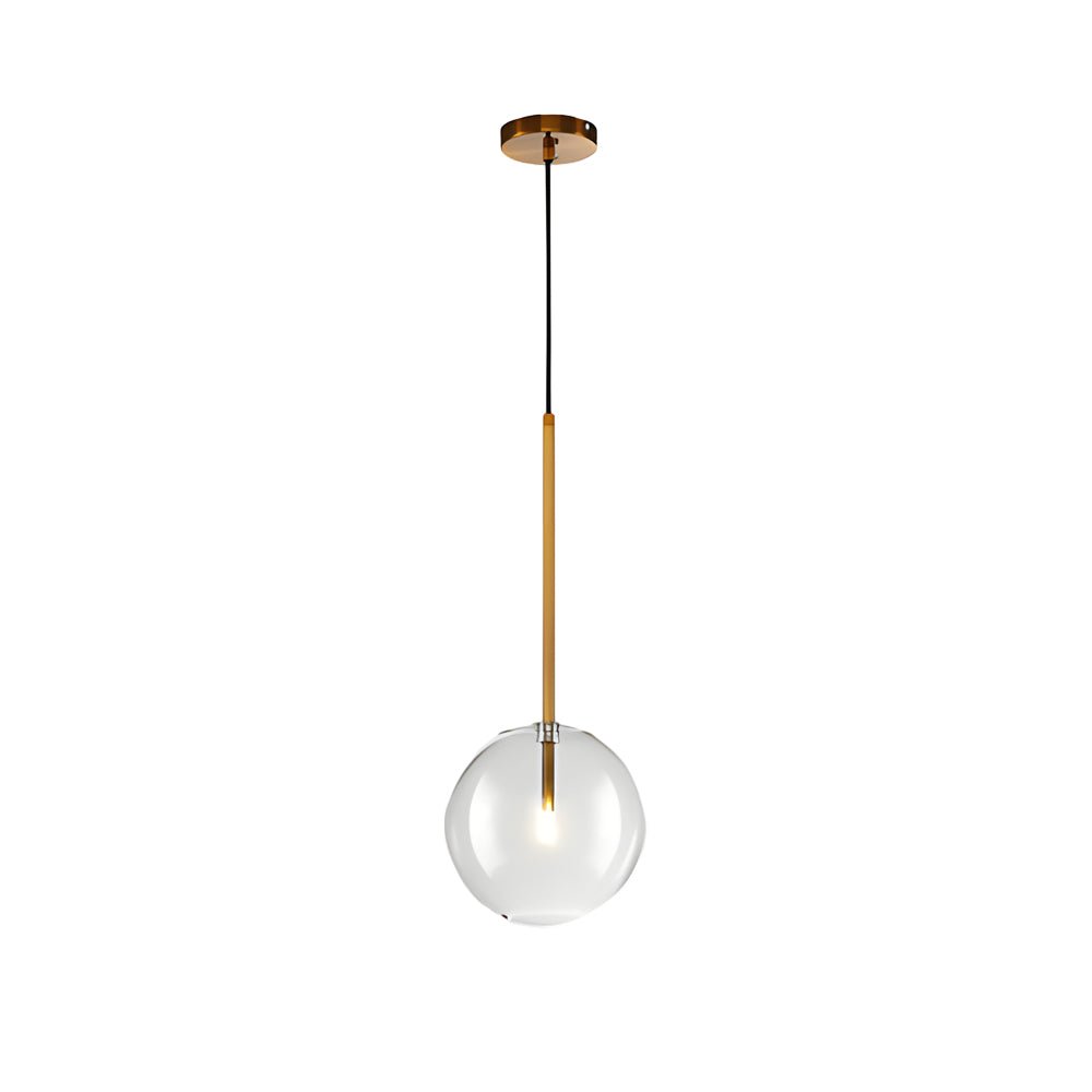 Clear Glass Globe Pendant Light - Nordic Iron Ceiling Light, Modern Hanging Fixture, Industrial Home Decor