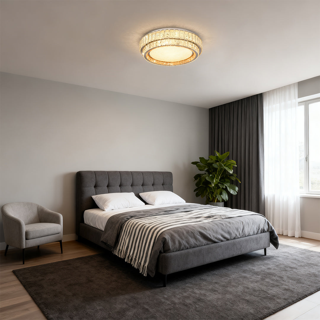 Contemporary Full-Spectrum Eye-Care Flush Mount Lighting Lamp