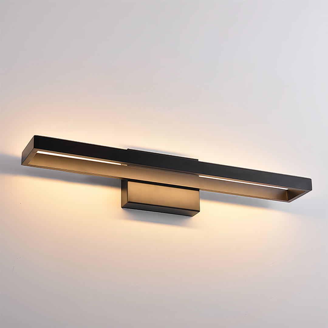 Black Vanity Bathroom Light Dimmable LED Modern Picture Wall Light Fixture Elegant Contemporary Sconce for Home Decor Lighting Adjustable Brightness for Makeup and Grooming Spaces Mounted Lighting for Bathroom and Dressing Rooms