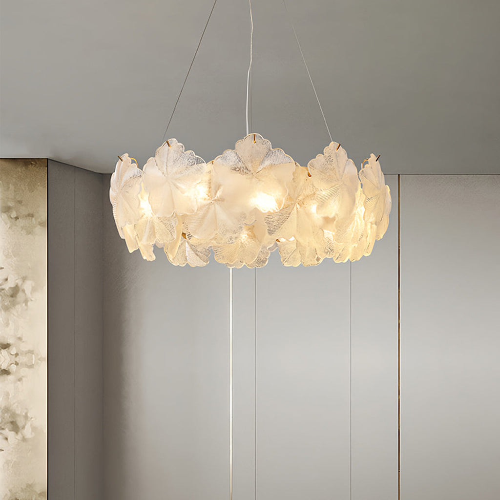 Glass Garland Chandelier - Luxury French Wreath Ceiling Light