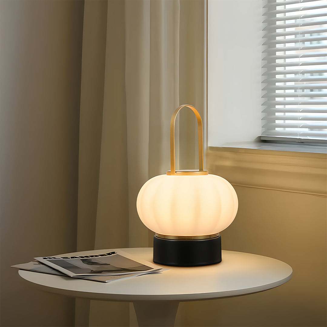 Nordic LED Lantern Table Lamp - Rechargeable Accent Light for Atmosphere Decor