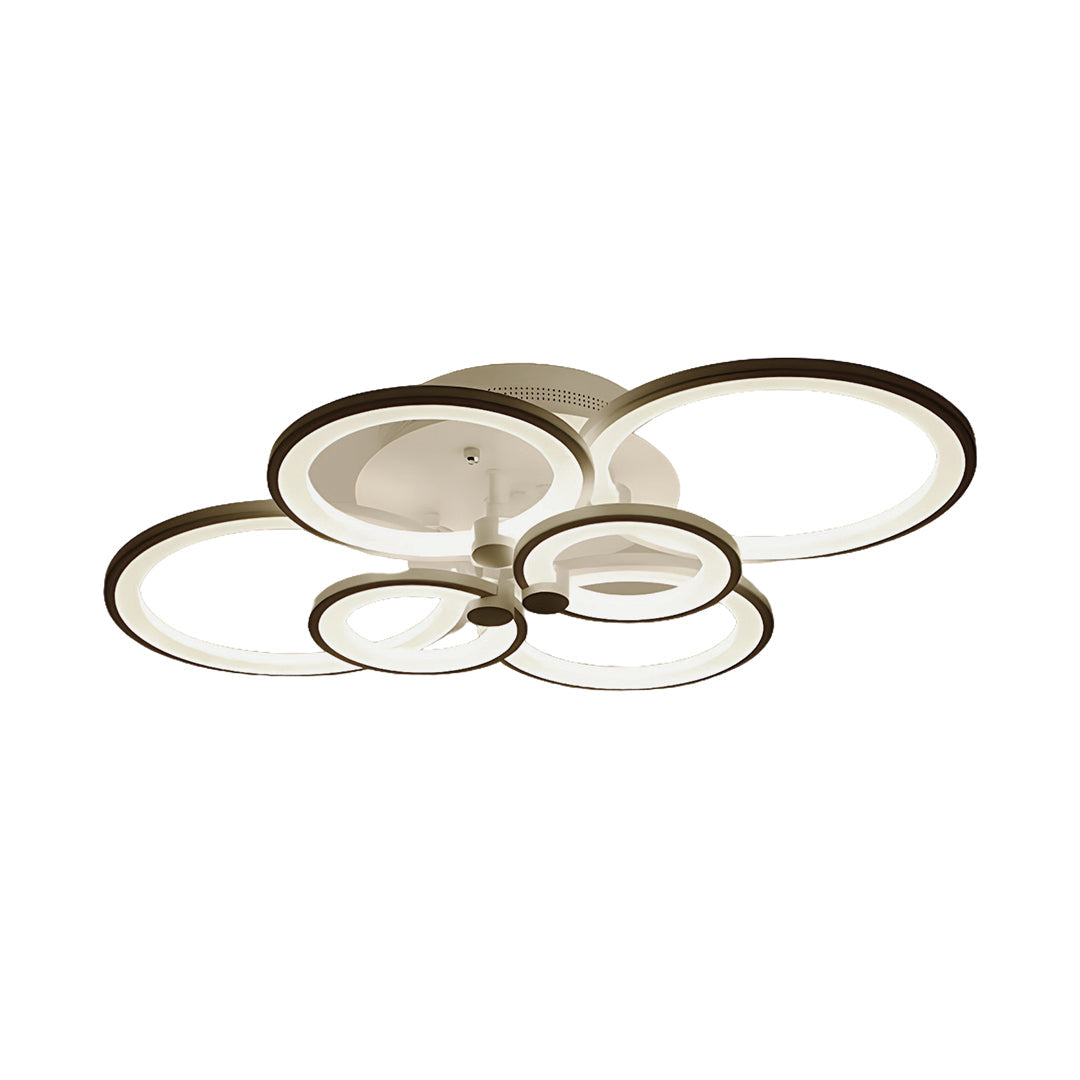 Elegant Overlapping Rings Ceiling Light - Unique Multi Ring LED Lamp