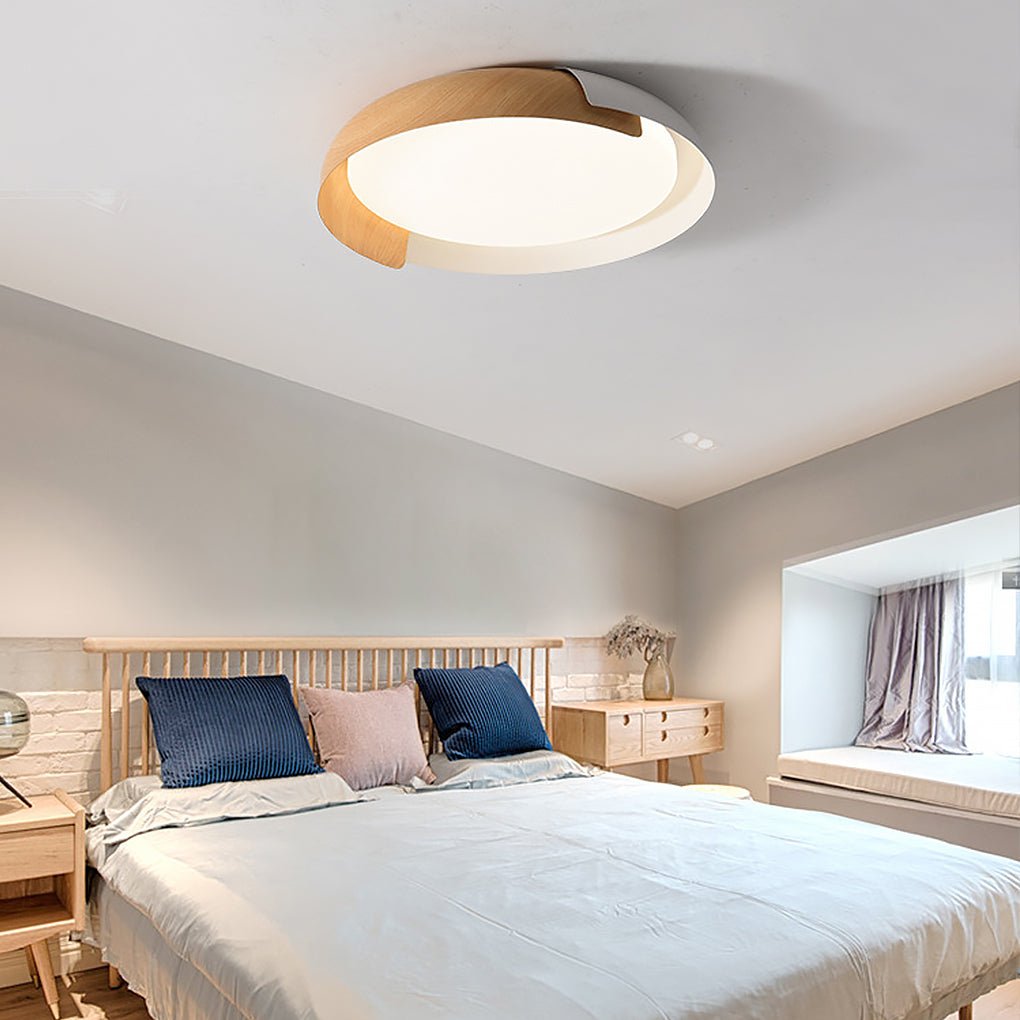 Minimalist LED Round Ceiling Light Dimmable for Bedroom
