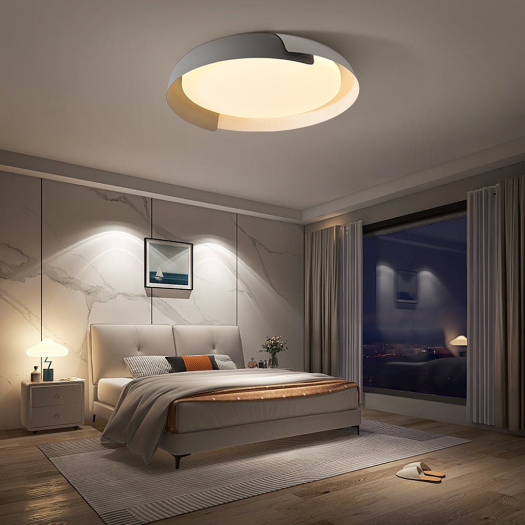 Minimalist LED Round Ceiling Light Dimmable for Bedroom