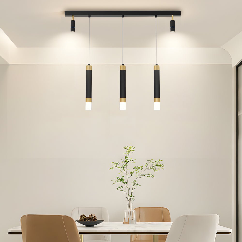 Minimalist Linear Chandelier - 3 Step Dimming Modern Dining Spotlight