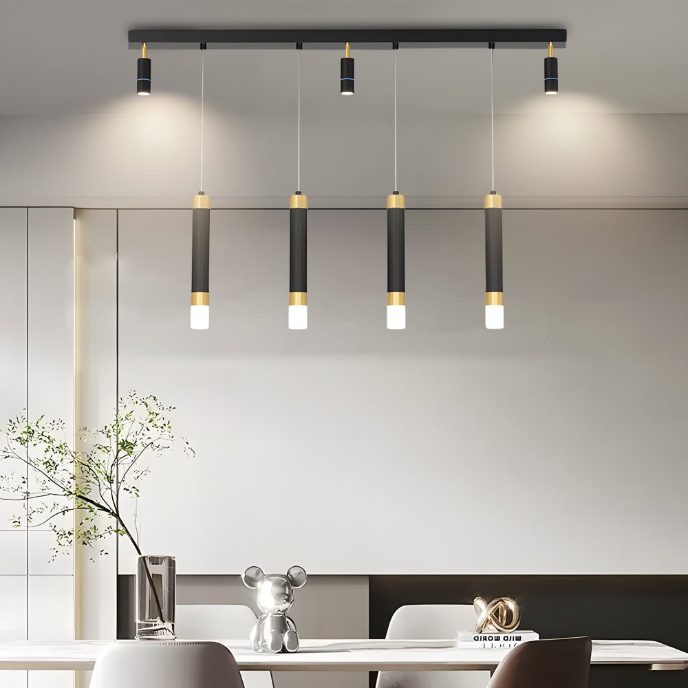 Minimalist Linear Chandelier - 3 Step Dimming Modern Dining Spotlight