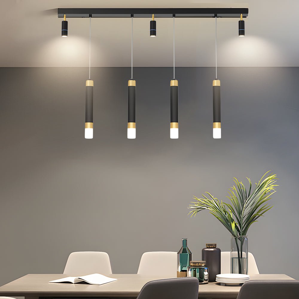 Minimalist Linear Chandelier - 3 Step Dimming Modern Dining Spotlight
