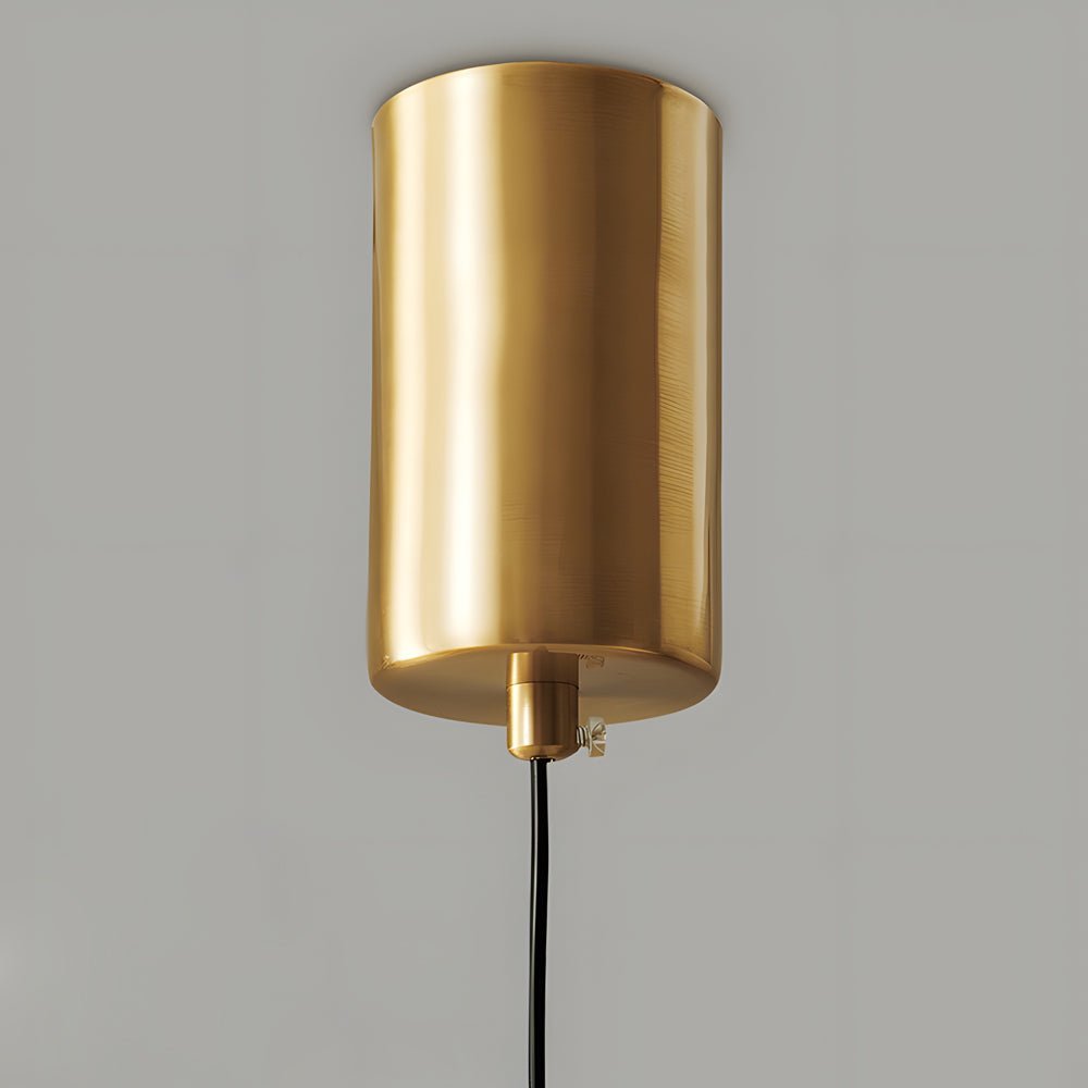 Minimalist Long Oval LED Pendant Light with Dimming - Copper Modern Design