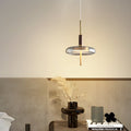 Minimalist Luxury Glass Wood Brass Pendant Light - 3 Step Dimming Nordic Design