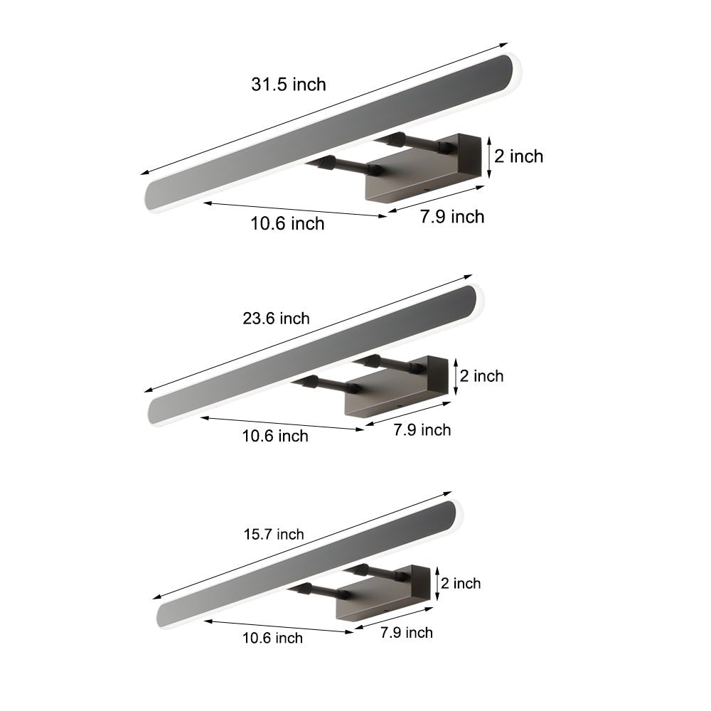 Minimalist Matte Black LED Bathroom Vanity Light Bar with Acrylic Surround Lighting, Modern Wall Sconce for Vanity, Energy-Efficient Bathroom Lighting Fixture, Stylish Home Decor, Easy Installation, Dimmable LED Lights, Contemporary Bathroom Design, Warm