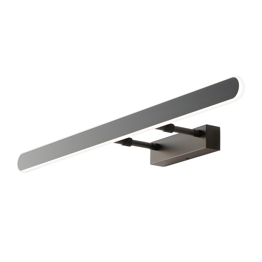 Minimalist Matte Black LED Bathroom Vanity Light Bar with Acrylic Surround Lighting, Modern Wall Sconce for Vanity, Energy-Efficient Bathroom Lighting Fixture, Stylish Home Decor, Easy Installation, Dimmable LED Lights, Contemporary Bathroom Design, Warm