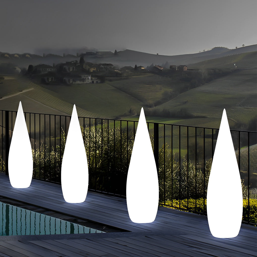 Modern Teardrop LED Outdoor Floor Lamp | Stylish Landscape Lighting