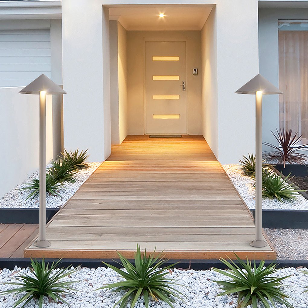 Sleek Minimalist Outdoor LED Umbrella Post Light

Elevate your outdoor space with our Sleek Minimalist Outdoor LED Umbrella Post Light. This stylish and modern lighting solution features an umbrella shape designed to provide efficient illumination while e