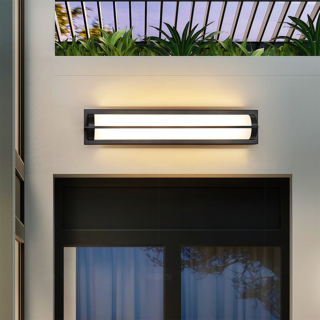 Black Modern Minimalist Waterproof Outdoor Wall Sconce Lamp