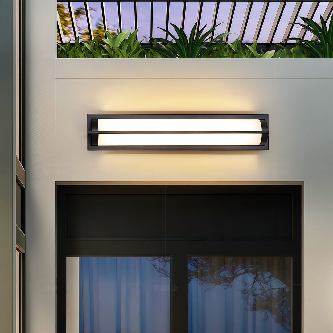 Black Modern Minimalist Waterproof Outdoor Wall Sconce Lamp