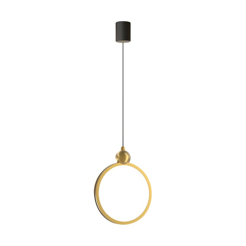 Minimalist LED Pendant Light - Dimmable Aluminum & Leather Modern Design