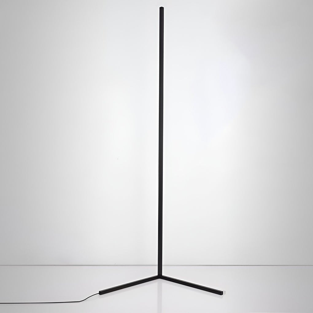 Modern Minimalist RGB Corner Floor Lamp - Black LED Design