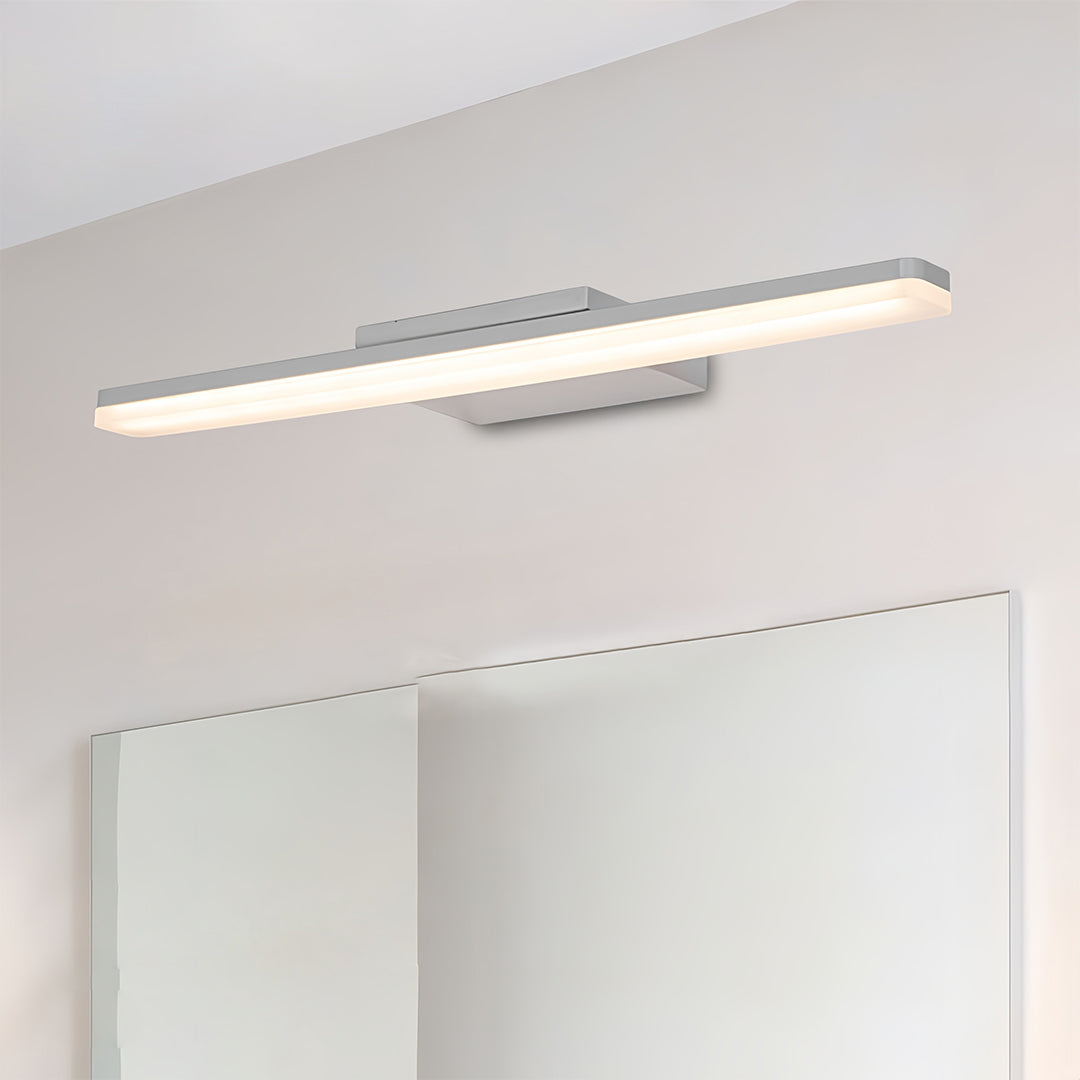 White Bathroom Vanity Light Minimalist Acrylic Contemporary Wall Light Modern Fixture LED Lighting for Home Decor Stylish Illumination for Bathroom Makeup Room Simple Design Energy Efficient Chic Wall Sconce Brightness Adjustable Elegant Lighting Solution
